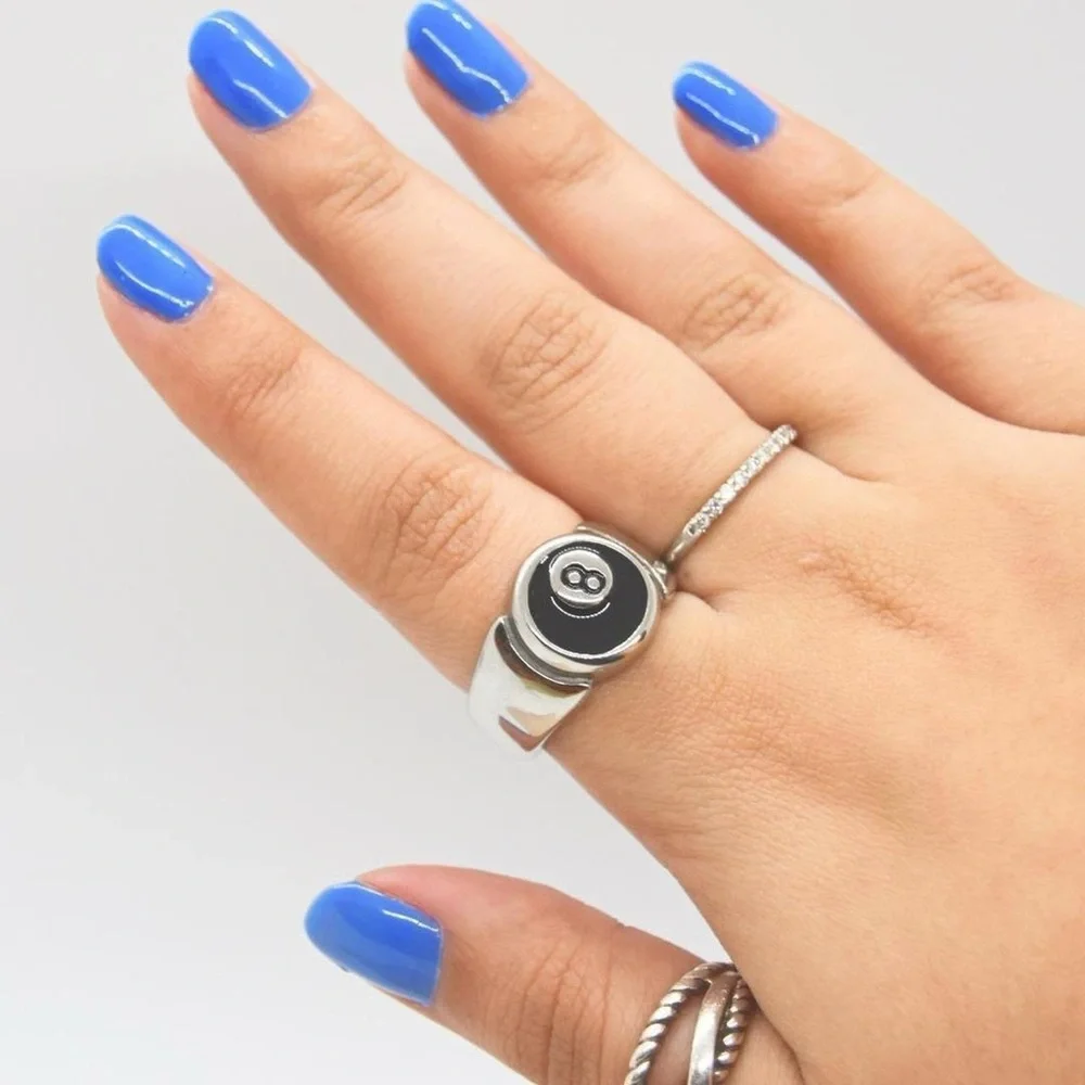 Silver 8 Ball Ring